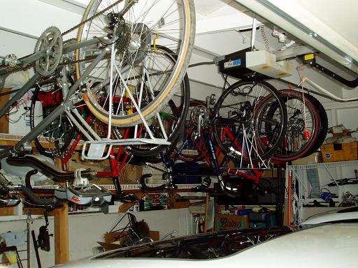 Bikes in the garage